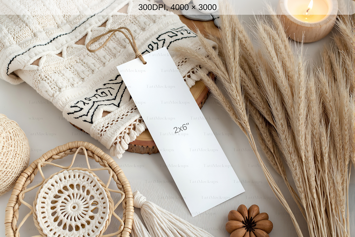Paper Bookmark Blank Mock Up, a Product Mockup by TatiMockup (Photo 2 of 4)