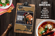 Classy Dinner Menu, a Flyer Template by Minimalist Studio (Thumbnail 1 of 4)