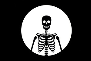 Skeleton stands in front of moon, a Photo by Beautiful things