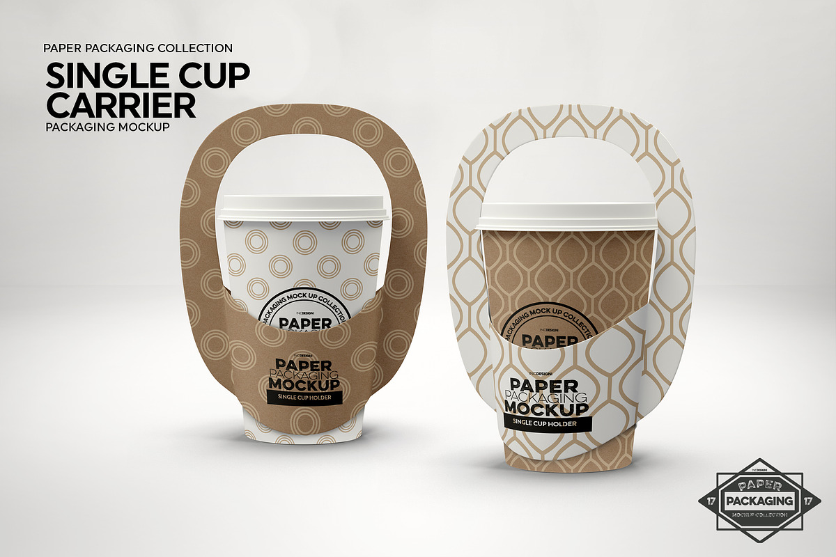 Single Cup Paper Carrier Mockup, a Cups & Container Mockup by INCDesign (Photo 6 of 7)