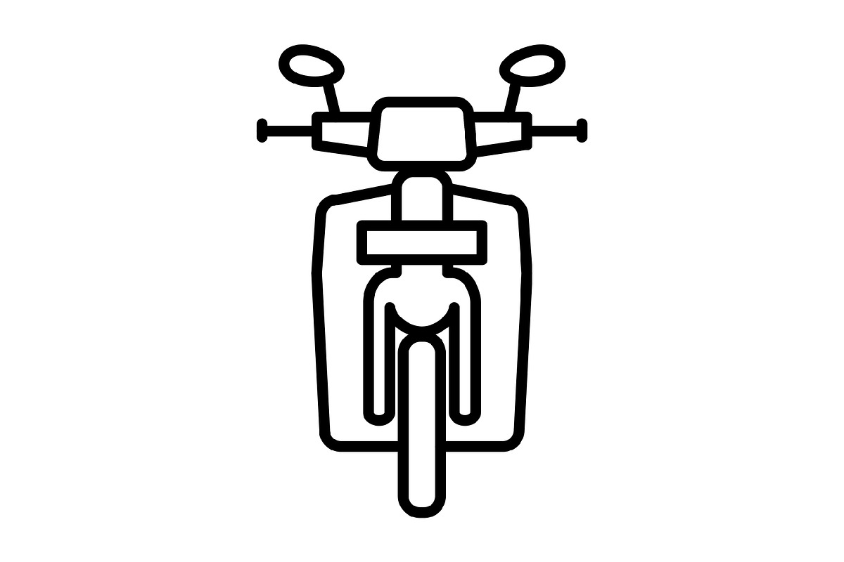 Motorcycle icon, an Outline Icon by Sumberpangan (Photo 5 of 5)