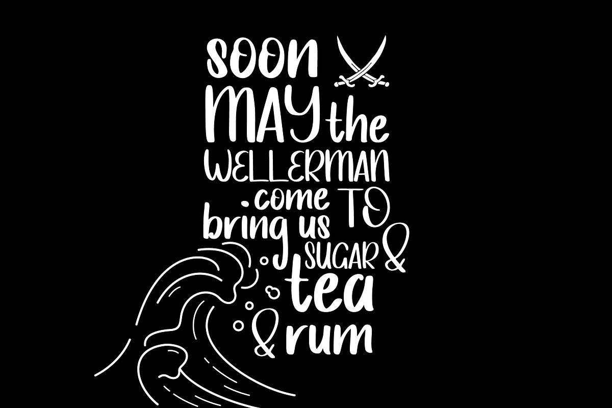 Ocean Shanty Cute Handwriting Font, a Sans Serif Font by Dancing with Ink (Photo 5 of 19)