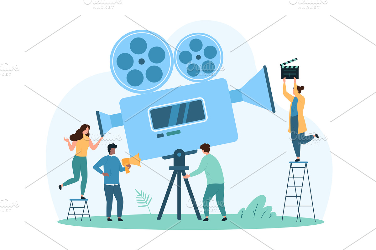 Video recording, videography and, a Person Illustration by Flashvector