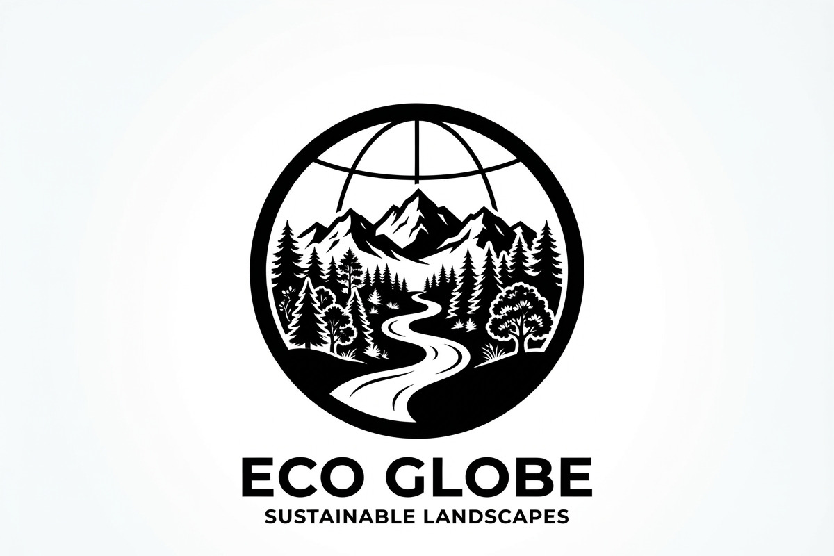 60 Eco Globe Landscape Silhouette, a Technology Illustration by Amazin_art (Photo 16 of 29)