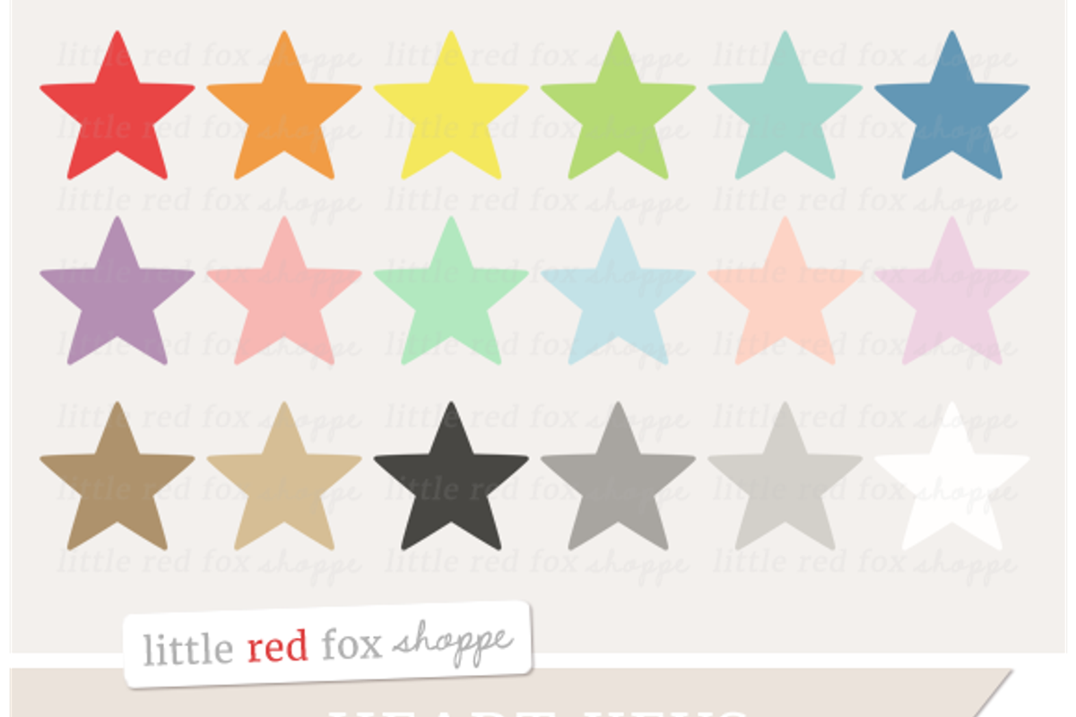 Star Clipart, an Illustration by Little Red Fox Shoppe
