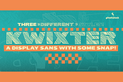 Kwixter, a Sans Serif Font by Sharkshock (Thumbnail 1 of 2)