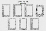 Procreate Vintage Nature Borders, a Brush Add-On by AW Studios (Thumbnail 4 of 9)