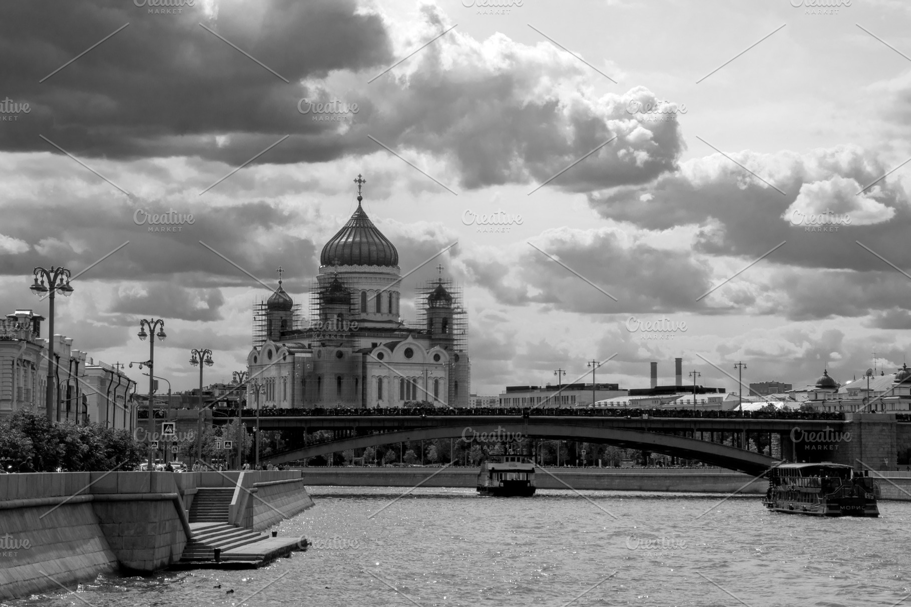 Panorama of Bolshoy Kamenny Bridge, an Architecture Photo by Schreibikus