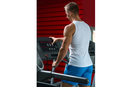 Young muscular man on treadmill in, a Sports & Recreation Photo by BLACKDAY