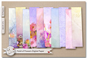 Field of Flowers Digital Paper, a Pattern Graphic by Legacy4Life Designs (Thumbnail 1 of 2)