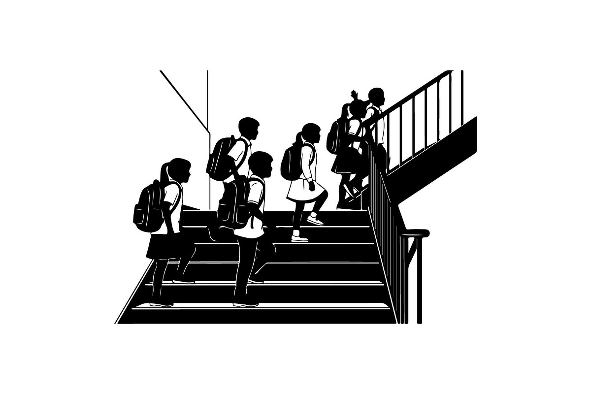 Teacher Student Classroom Silhouette, an Object Graphic by yasushie (Photo 3 of 6)