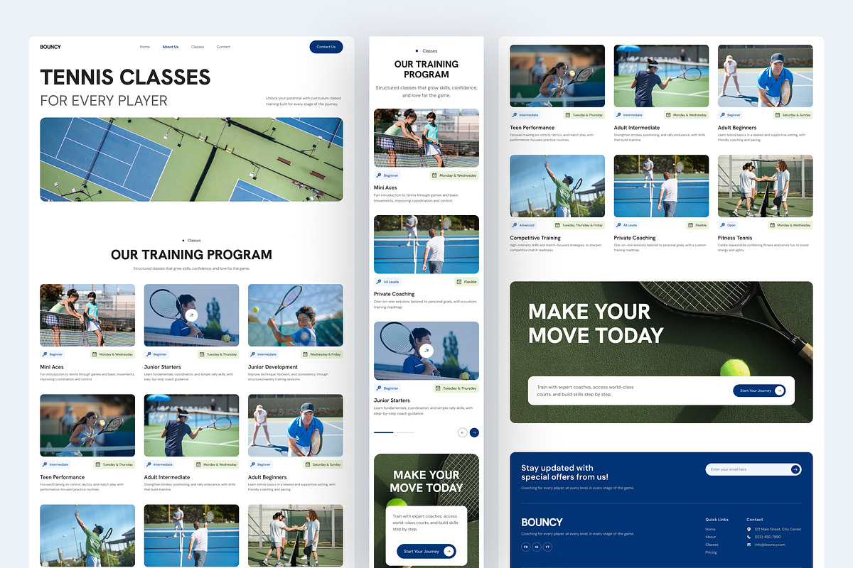Tennis Academy Website UI Figma, an UI Kit Template by peterdraw (Photo 4 of 7)