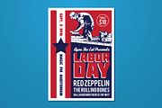 Vintage Labor Day Live Music Flyer, a Flyer Template by ashenterprise (Thumbnail 1 of 3)