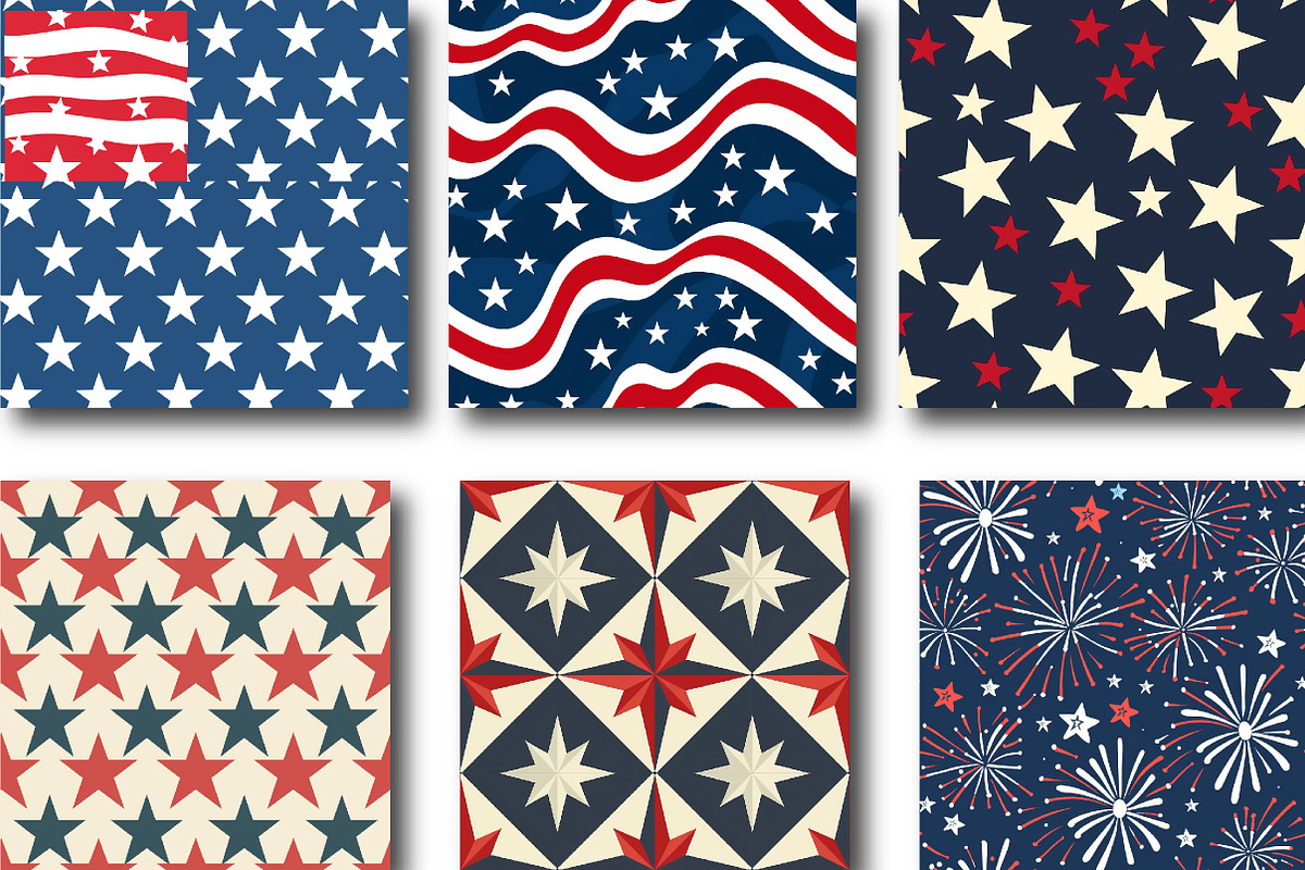 Fourth of July Seamless Pattern, a Pattern Graphic by DreamCafeArt (Photo 4 of 7)