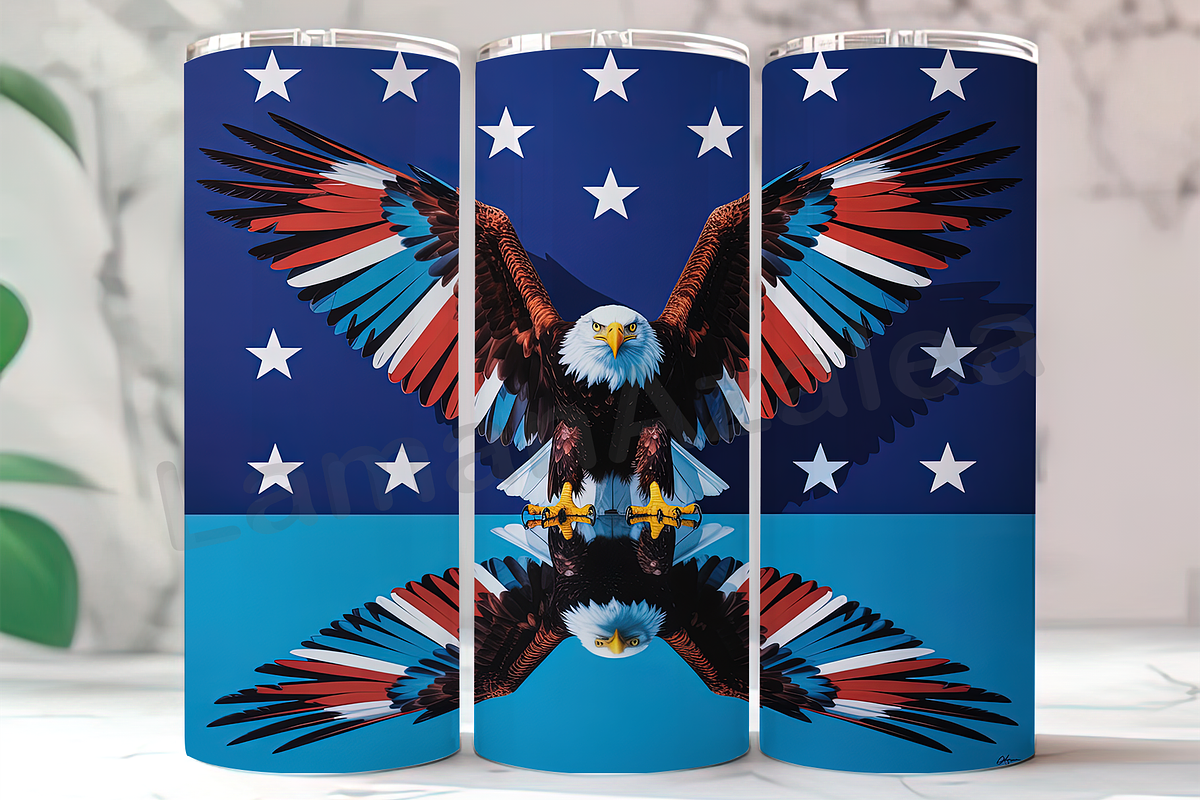 Bald Eagle Patriotic 20oz Tumbler, an Arts & Entertainment Photo by LamanAzalea (Photo 1 of 2)