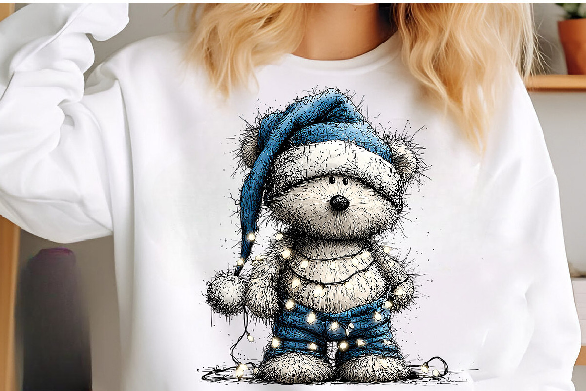 Whimsical Teddy Bear Christmas, a Transportation Illustration by SinaCreation (Photo 5 of 7)