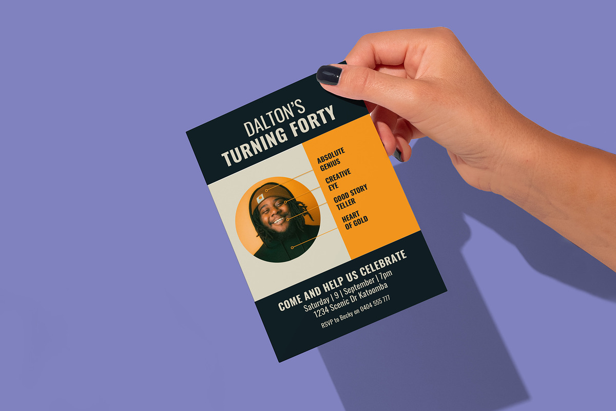 Dalton Birthday Invitation, an Invitation Template by Mountain Folk Creative (Photo 5 of 7)