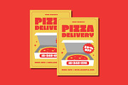 Pizza Delivery Flyer Set, a Flyer Template by Patria Ari (P4tcreativa) (Thumbnail 2 of 4)