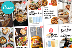 Canva Keto Recipes Cookbook Template