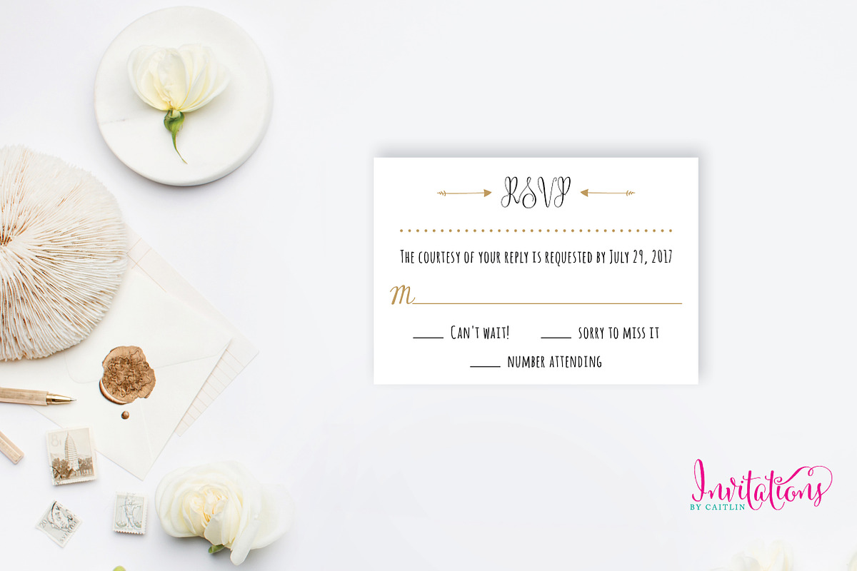 Rustic Wedding Invitation Suite, an Invitation Template by Invitations by Caitlin (Photo 3 of 4)