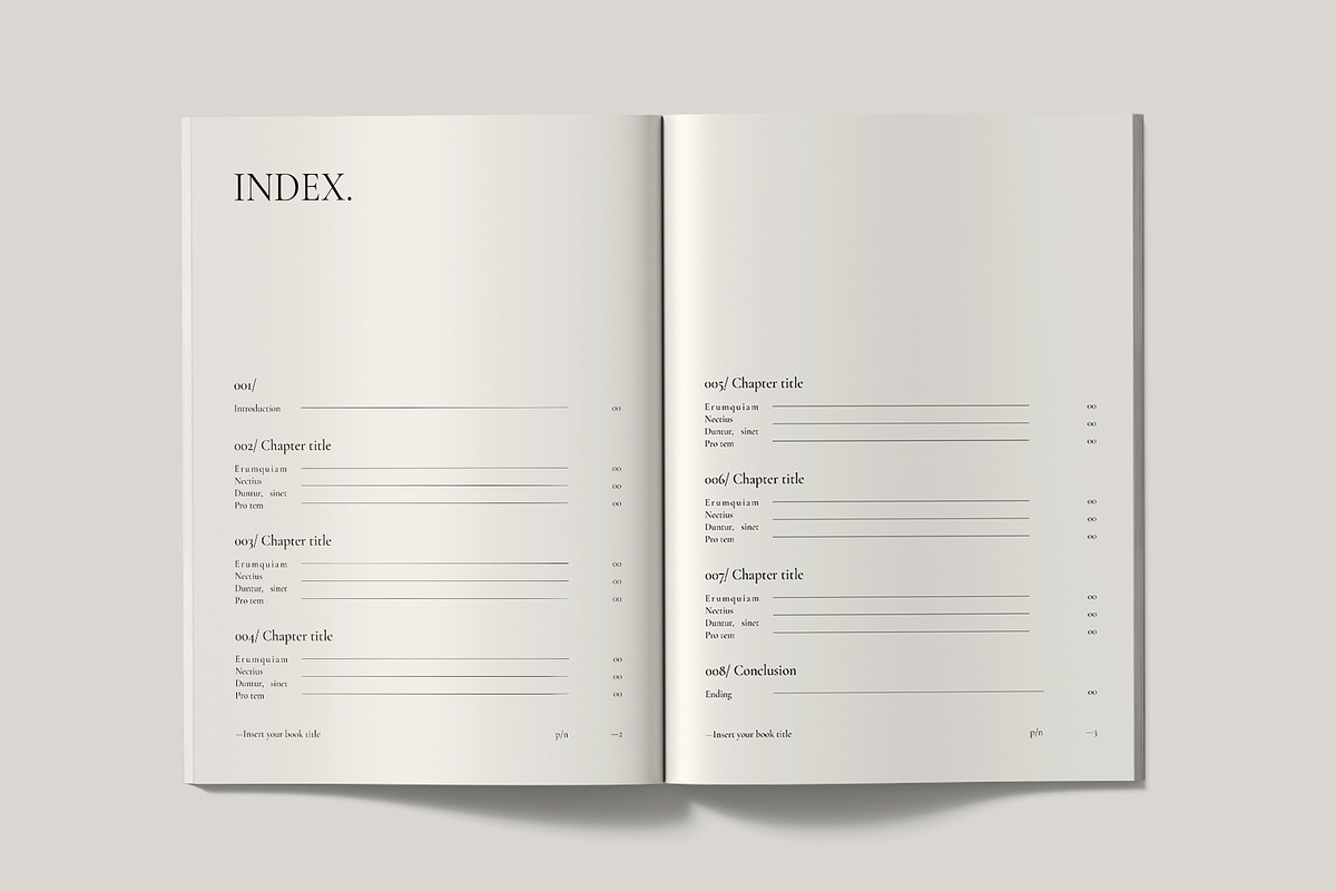 Book Title Layout Design Template, a Brochure Template by ArtisanaAura (Photo 3 of 21)