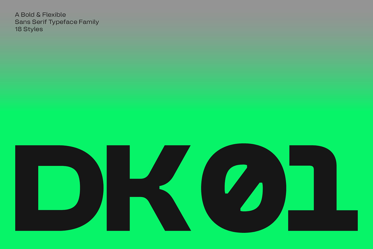 DK 01 - Typeface Family, a Sans Serif Font by DKType Foundry (Photo 1 of 18)