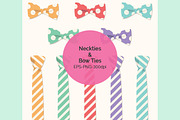 Bow Ties & Neckties Clipart Set, a Work Illustration by Digital Sugar (Thumbnail 1 of 3)