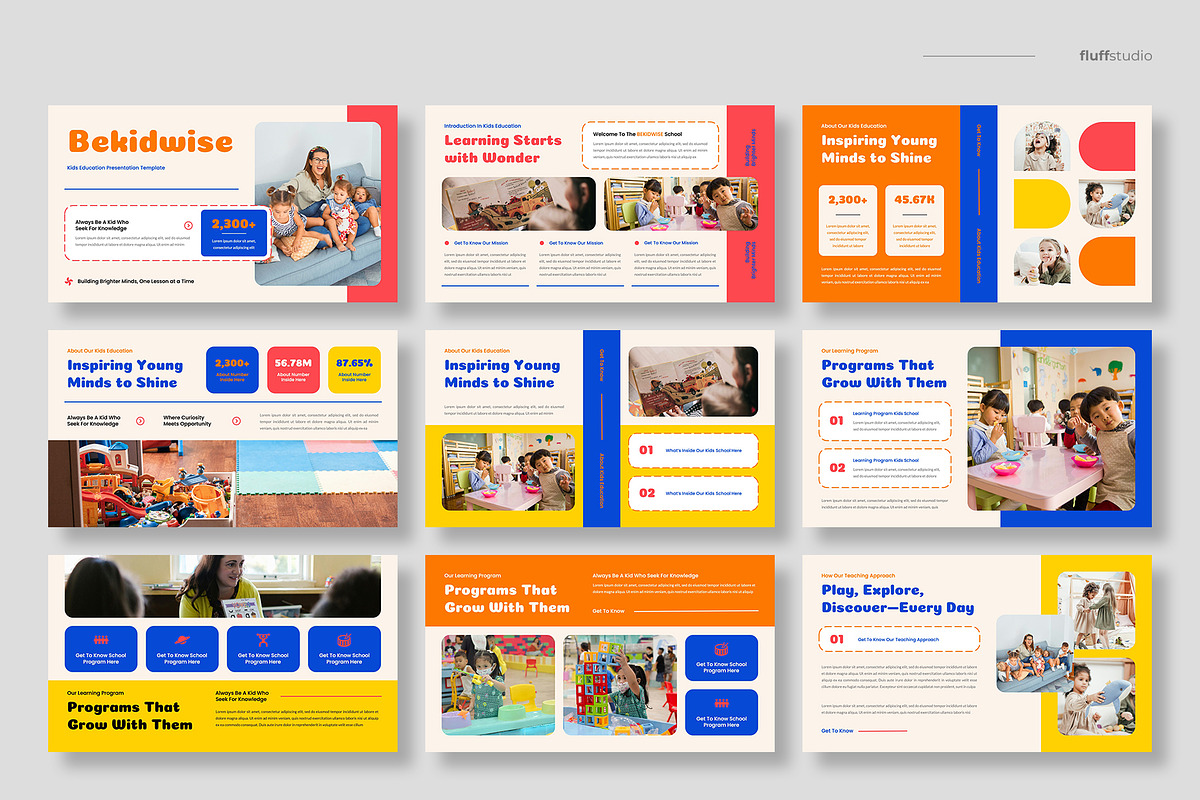 Kids Education Slides Template, a Presentation Template by fluffstudio (Photo 2 of 4)