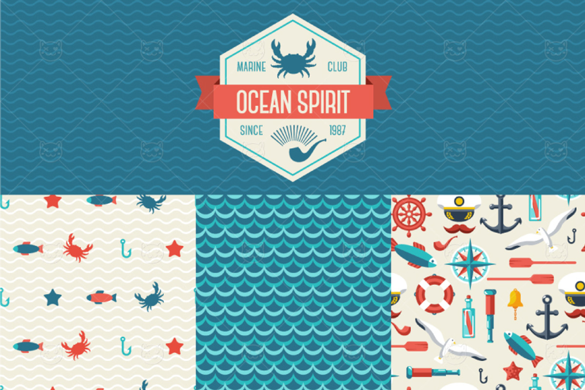 Ocean Patterns Set