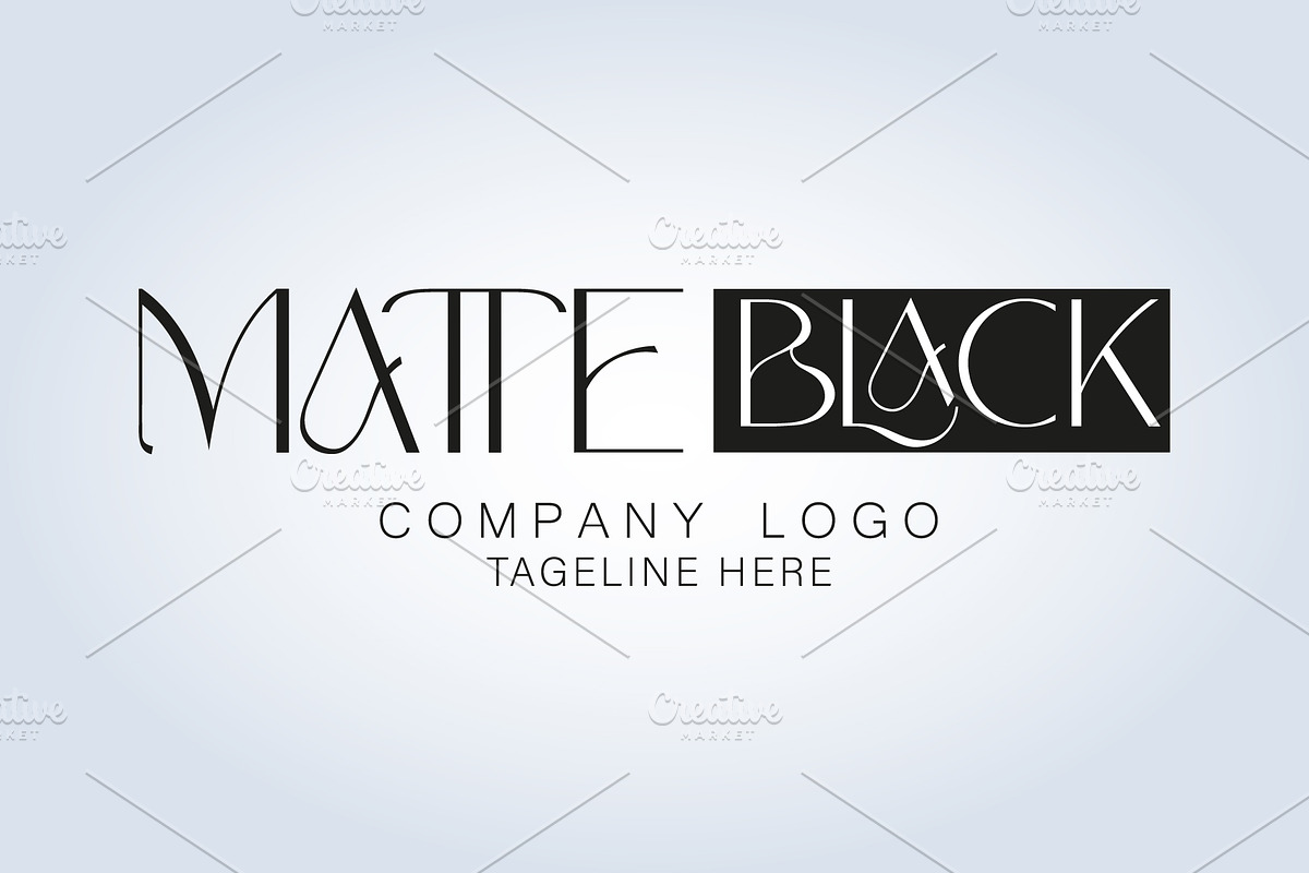 Matte Black Company Logo Template, a Branding & Logo Template by arslantanoli (Photo 1 of 3)