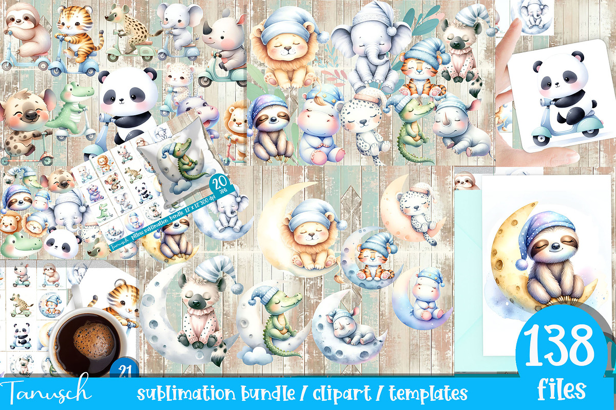 watercolor nursery clipart bundle, an Object Graphic by TanuschArts (Photo 1 of 17)