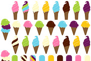Ice Cream Vectors and Clipart, an Illustration by PinkPueblo (Thumbnail 2 of 2)
