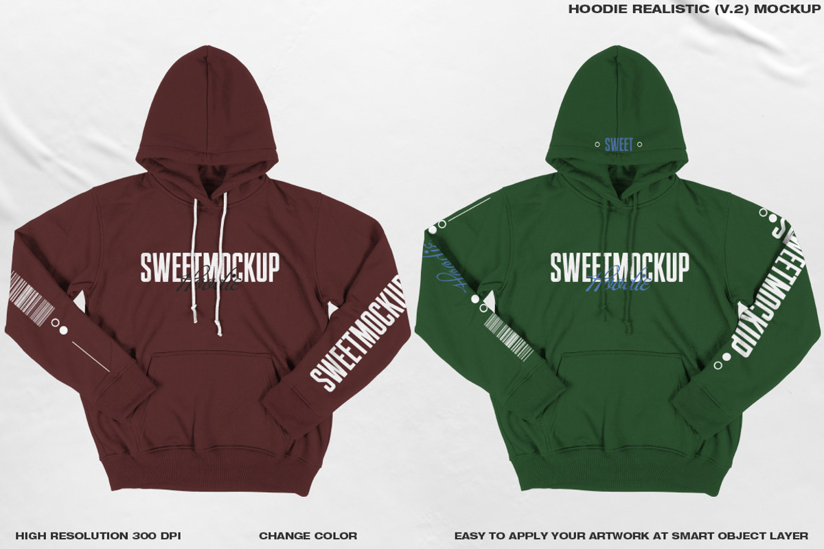 HOODIE REALISTIC (V.2) MOCKUP, a Hoody Mockup by DaldSgh (Photo 6 of 12)