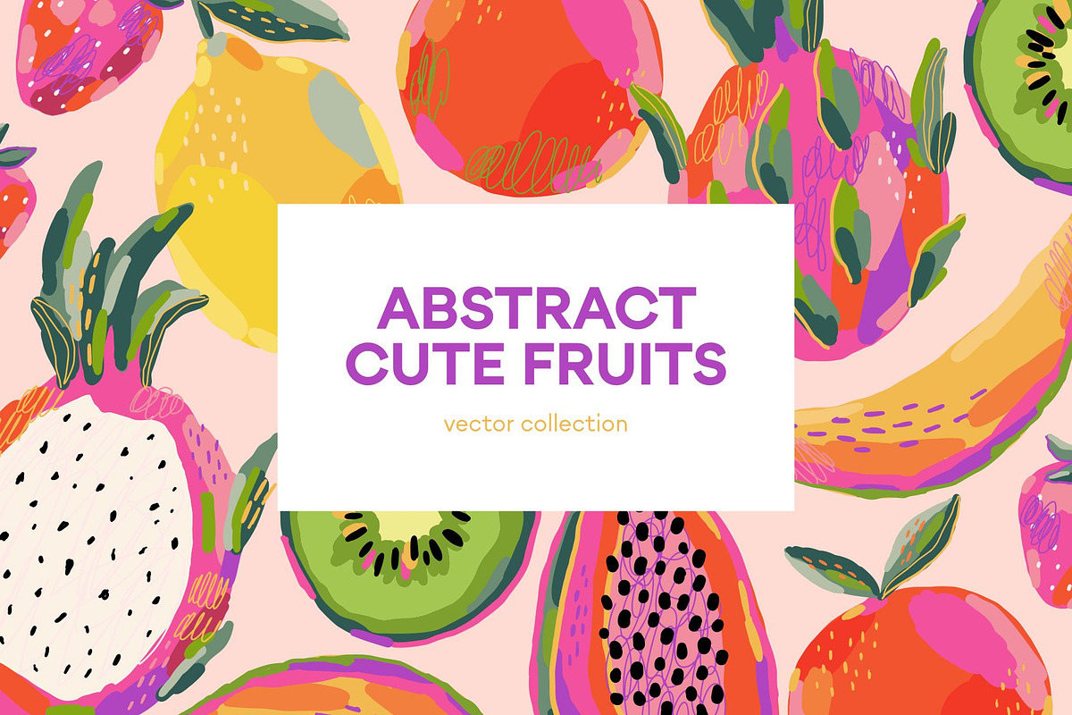 Abstract cute fruits, an Object Graphic by Barkova Nadya (Photo 1 of 6)