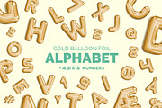 Gold foil balloon - Alphabet + Extra, an Object Graphic by Makestudio (Thumbnail 1 of 2)