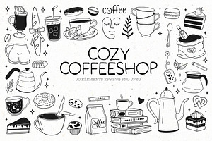 Cozy coffeeshop: tea and coffee art