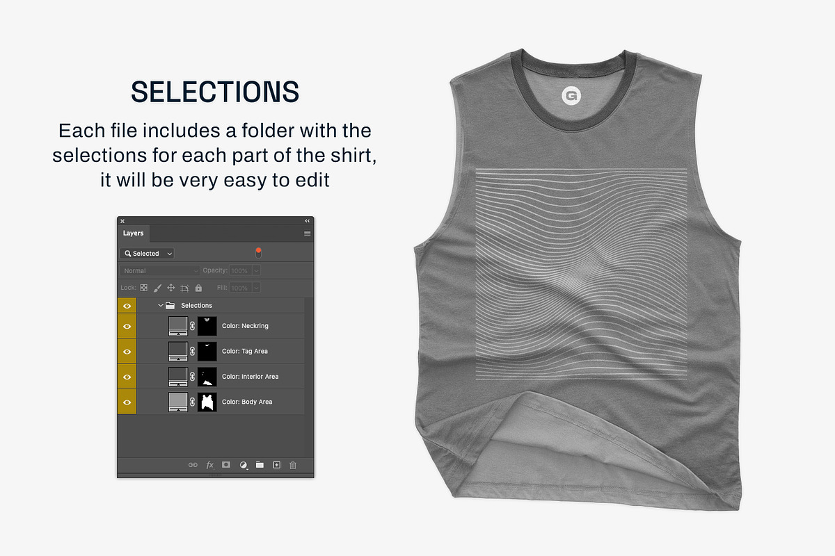 Bella Canvas 3483 Muscle Tank Mockup, a Shirt Mockup by GraphicHero (Photo 4 of 9)