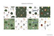 Park activity seamless patterns set, a Background Graphic by LyubovZaytseva (Thumbnail 2 of 8)