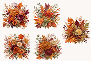Watercolor Fall Leaves Clipart, a Seasonal Illustration by Designworld (Thumbnail 4 of 4)