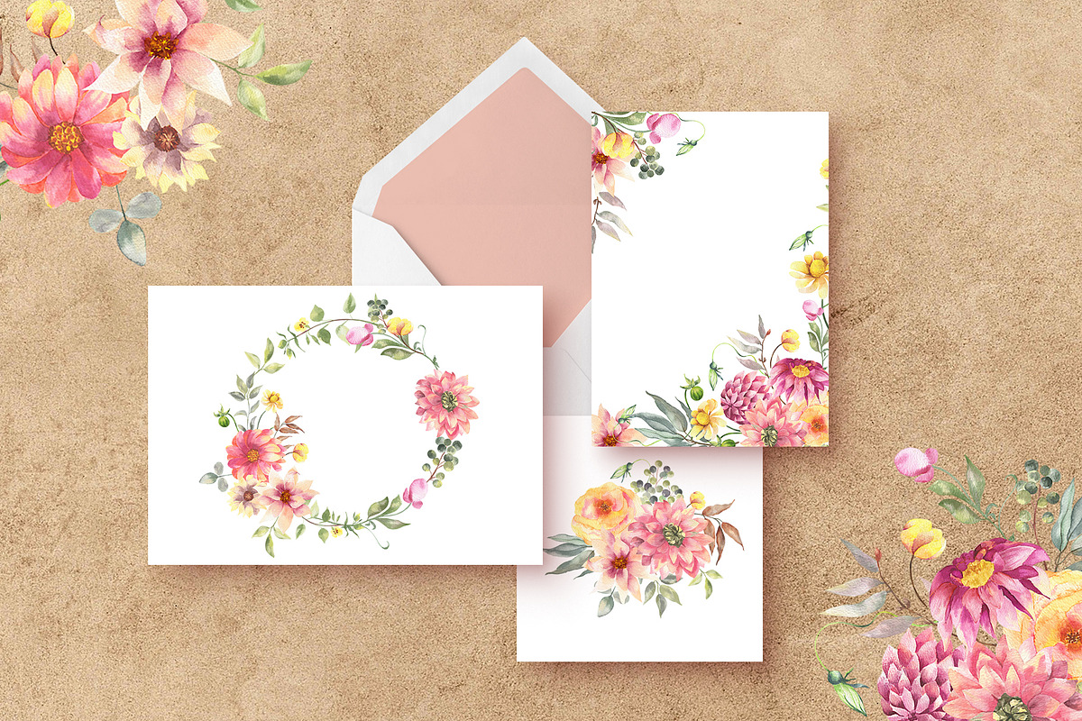 Nadine Watercolor floral collection, an Illustration by ViсkyArtDesign (Photo 5 of 11)