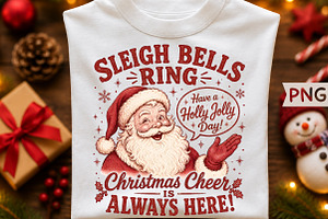 Sleigh Bell Ring Santa Christmas PNG, a Seasonal Illustration by Creative Art