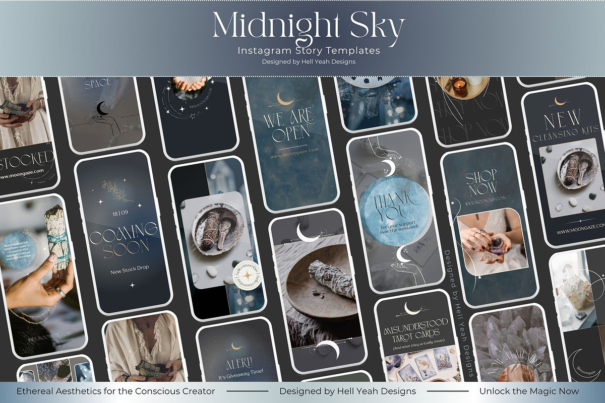 Midnight Sky Branding Starter Kit, a Branding & Logo Template by Hell Yeah Designs (Photo 11 of 16)