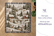 Woven Throw Blanket POD Mockup Canva, a Household Mockup by Mie Mockup Studio (Thumbnail 7 of 10)