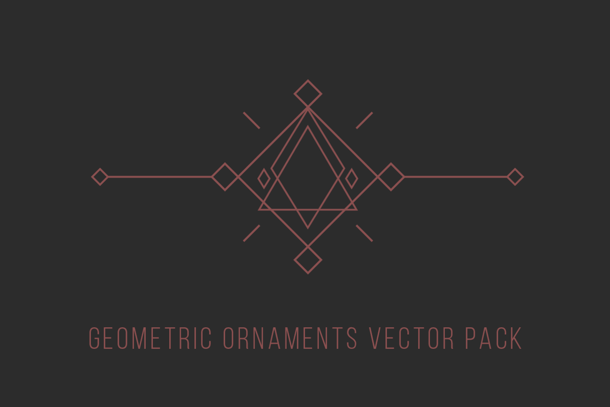 Geometric Ornaments Vector Pack, an Object Graphic by danielcomerci (Photo 1 of 4)