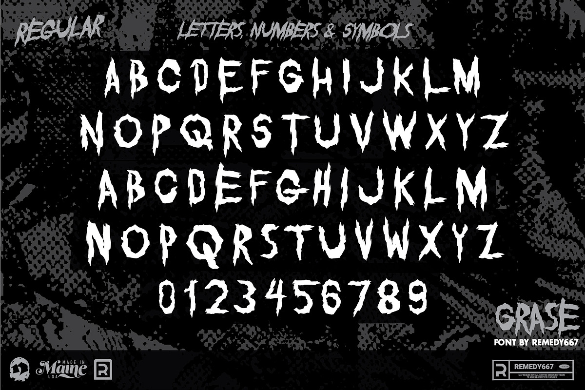 Grase - Eclectic Horror Font, a Font by Remedy667 (Photo 7 of 8)