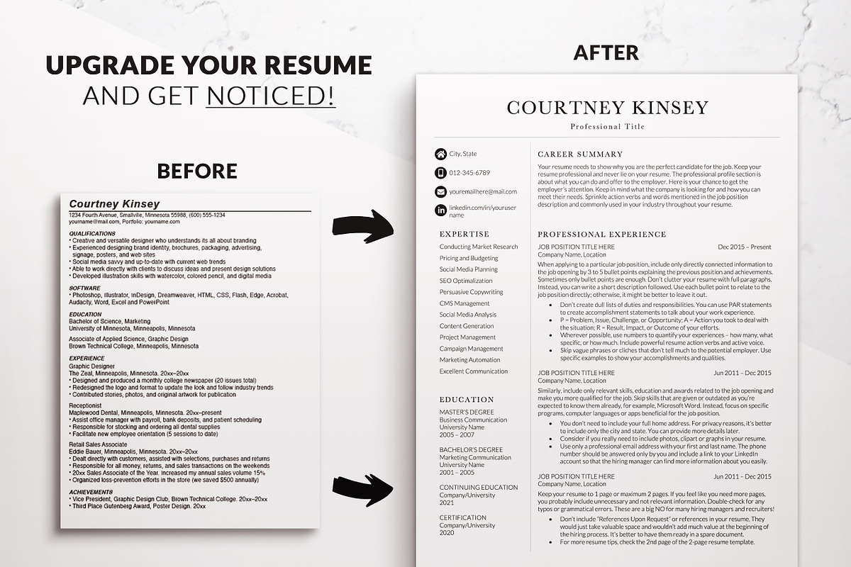 2 Page Resume Template / CV Word, a Resume Template by BestResumes.Co (Photo 5 of 9)