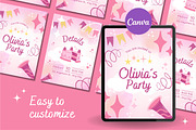 Party Invitation Canva Template, a Design Template by TemplateCastleStore (Thumbnail 4 of 5)