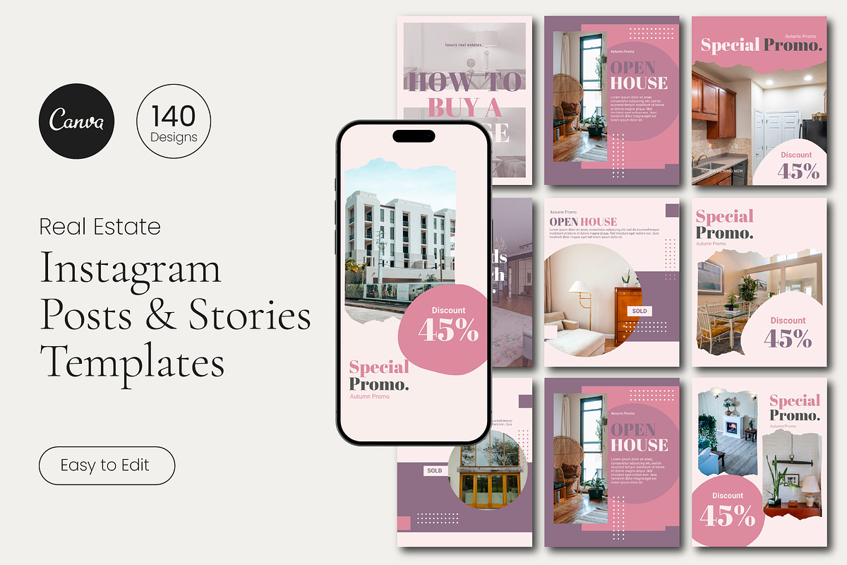 Real Estate Instagram Canva Templates