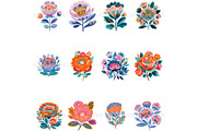Abstract Boho Flowers Clipart Bundle, a Decorative Illustration by Nicole Branger Art (Thumbnail 9 of 20)