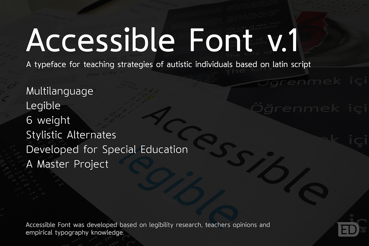 Accessible Font Version 1